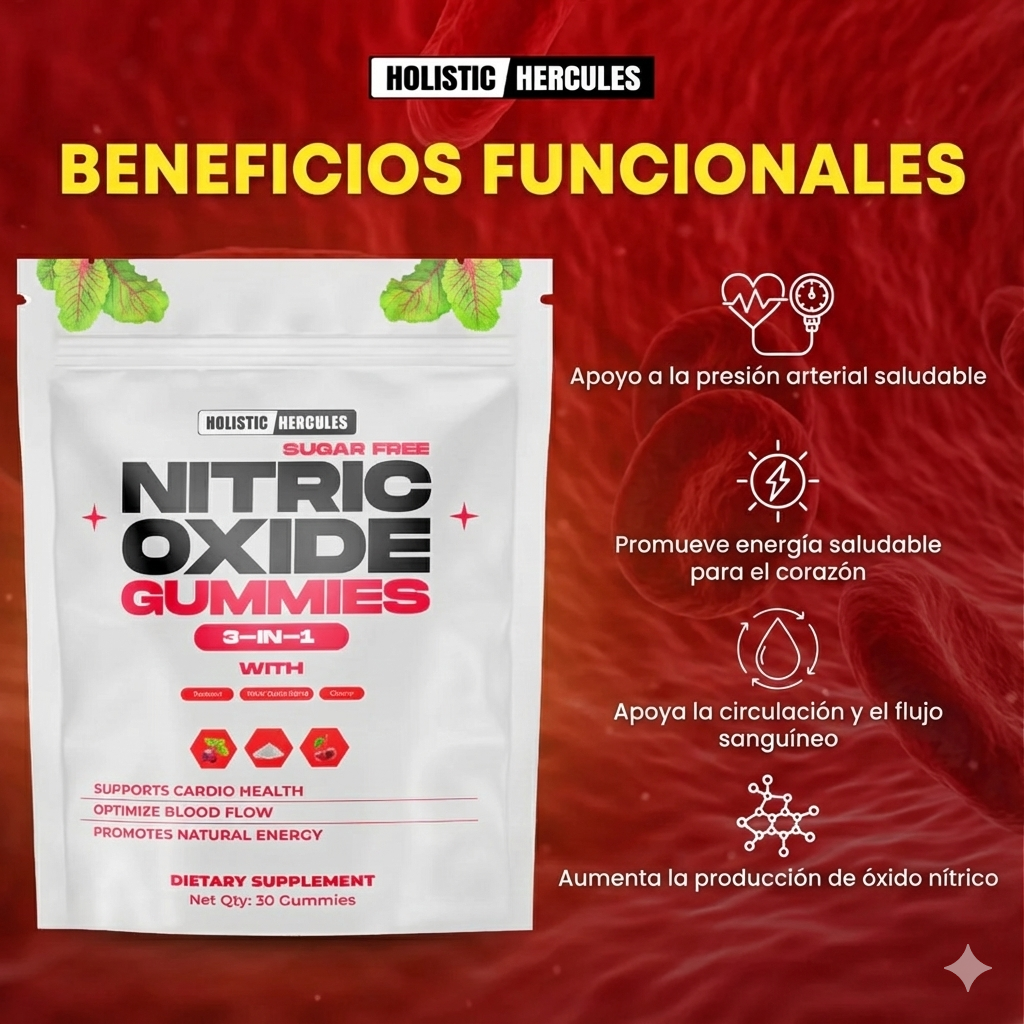 Gomitas de óxido nítrico Hercules (estimulantes del flujo sanguíneo)