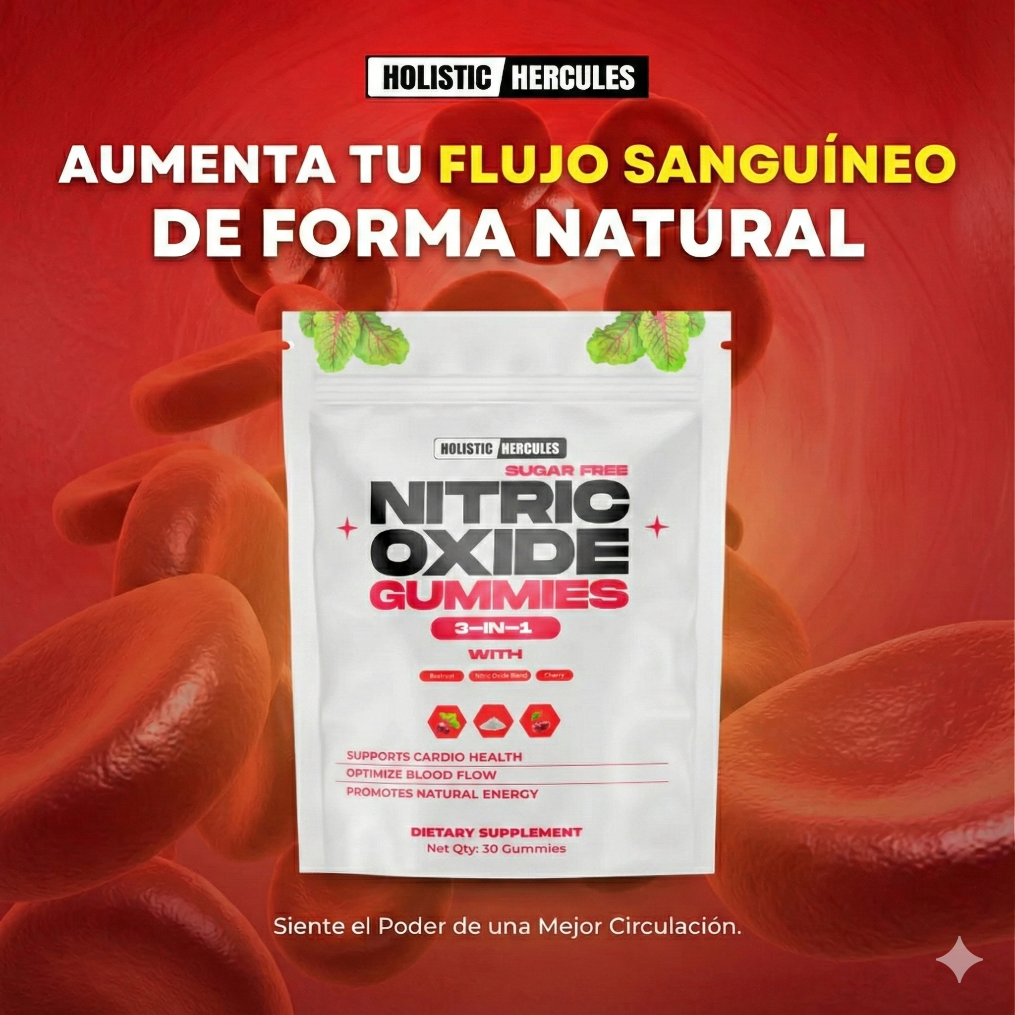 Gomitas de óxido nítrico Hercules (estimulantes del flujo sanguíneo)